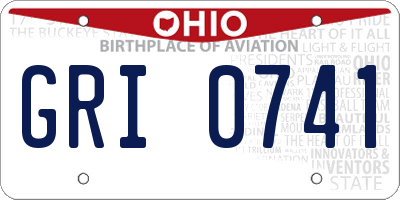 OH license plate GRI0741