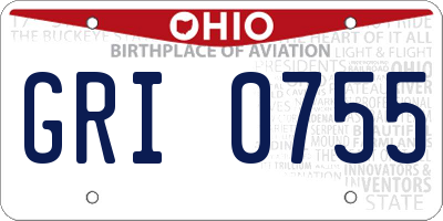 OH license plate GRI0755