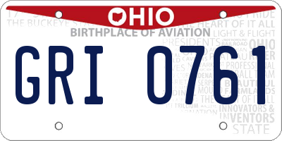 OH license plate GRI0761