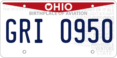 OH license plate GRI0950