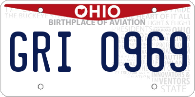 OH license plate GRI0969