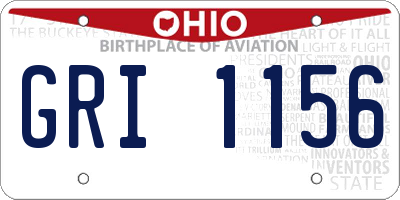 OH license plate GRI1156