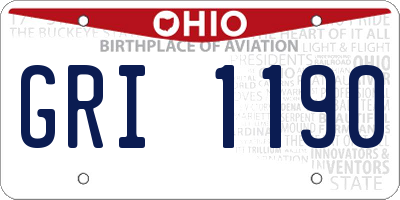 OH license plate GRI1190