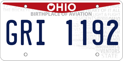 OH license plate GRI1192