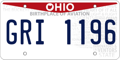 OH license plate GRI1196