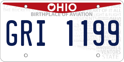 OH license plate GRI1199