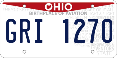 OH license plate GRI1270