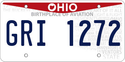 OH license plate GRI1272