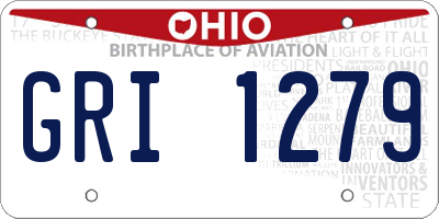 OH license plate GRI1279
