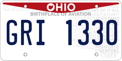 OH license plate GRI1330