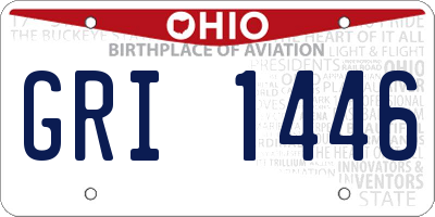 OH license plate GRI1446