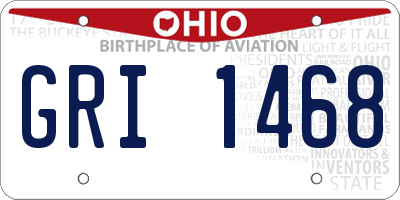 OH license plate GRI1468