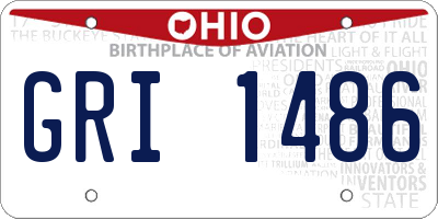 OH license plate GRI1486