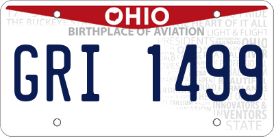 OH license plate GRI1499