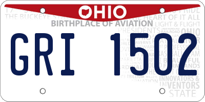 OH license plate GRI1502
