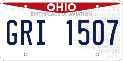 OH license plate GRI1507