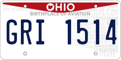 OH license plate GRI1514