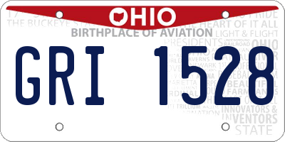 OH license plate GRI1528