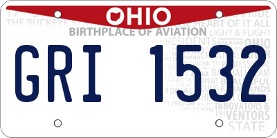 OH license plate GRI1532