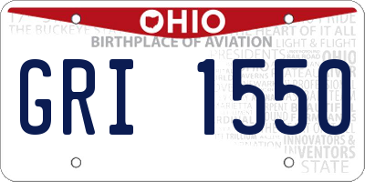 OH license plate GRI1550