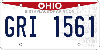OH license plate GRI1561