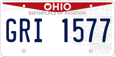 OH license plate GRI1577