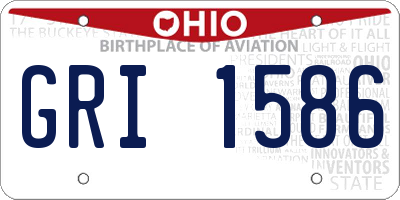 OH license plate GRI1586