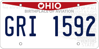 OH license plate GRI1592