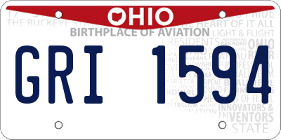 OH license plate GRI1594