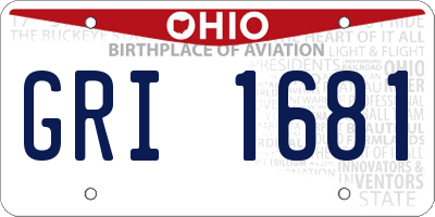OH license plate GRI1681