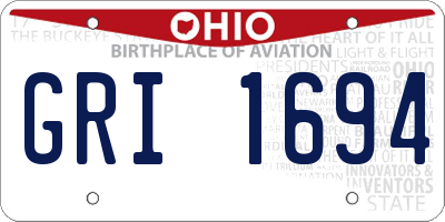 OH license plate GRI1694