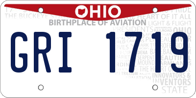 OH license plate GRI1719