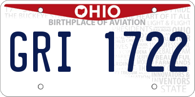 OH license plate GRI1722