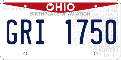 OH license plate GRI1750