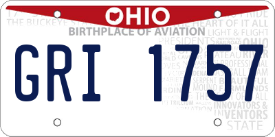 OH license plate GRI1757
