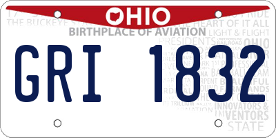 OH license plate GRI1832