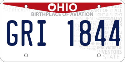 OH license plate GRI1844