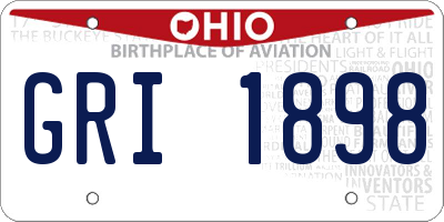 OH license plate GRI1898