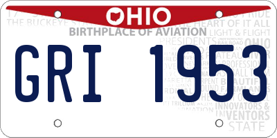 OH license plate GRI1953