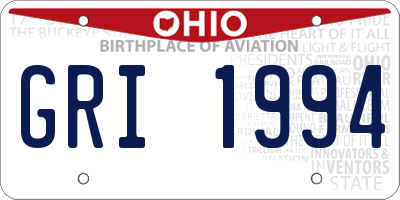 OH license plate GRI1994