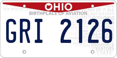 OH license plate GRI2126