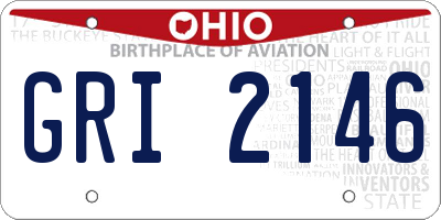 OH license plate GRI2146