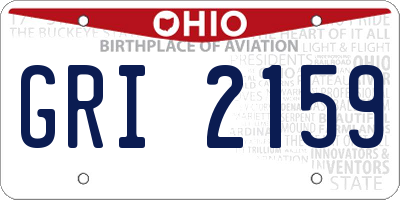 OH license plate GRI2159