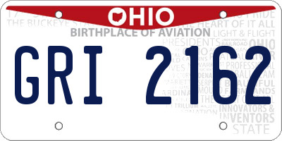 OH license plate GRI2162