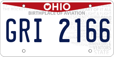OH license plate GRI2166