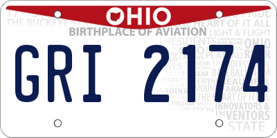 OH license plate GRI2174