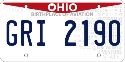OH license plate GRI2190