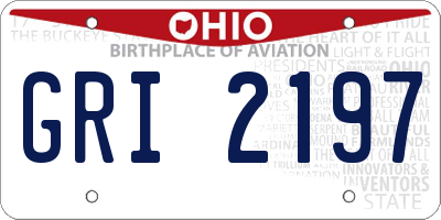 OH license plate GRI2197
