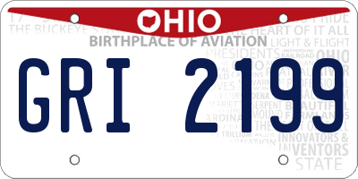 OH license plate GRI2199