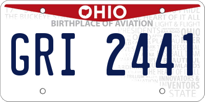 OH license plate GRI2441